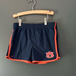Nike Kids L Auburn Tigers Shorts Navy With Orange Trim Embroidered UA LN